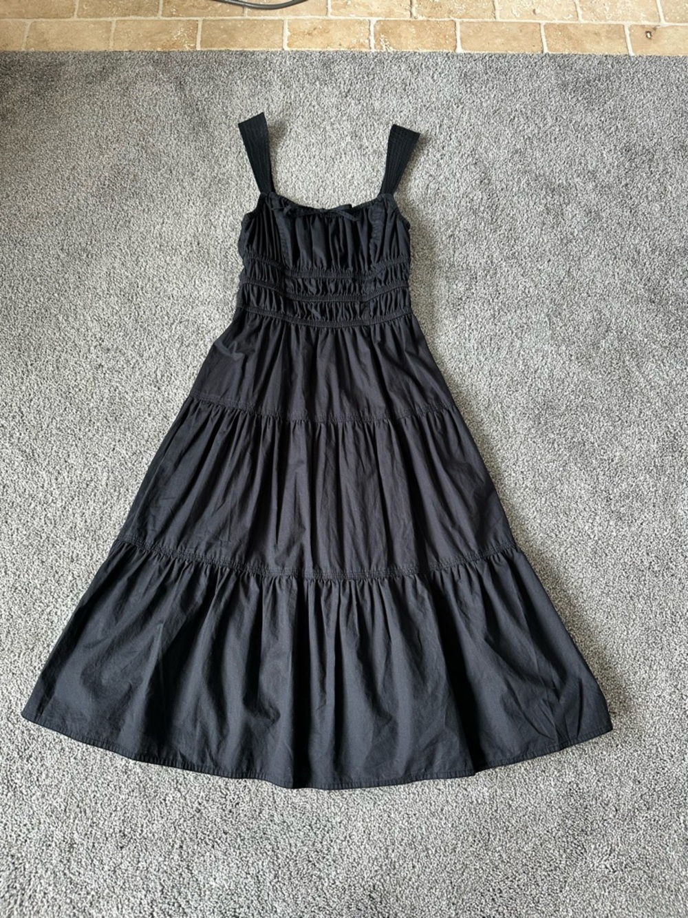Aritzia Sunday Best Martine midi dress, black, 2XS